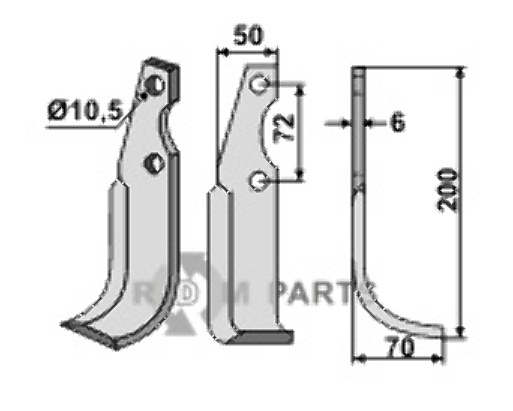 Blade, right model fitting for Casorzo SU4 - CU6 Blade, right model fitting for Casorzo SU4 - CU6