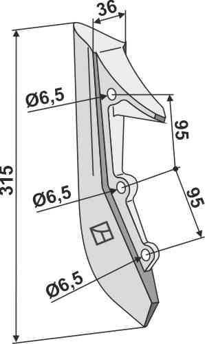 Metal seed share fitting for Kuhn BLA0091D