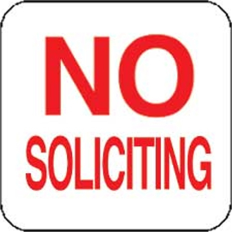 Sign - no soliciting