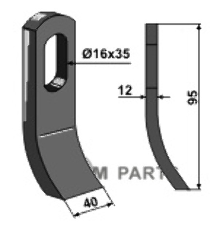 RDM Parts Flail fitting for Falc F 470307