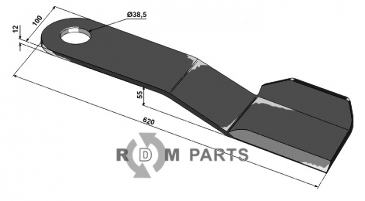 RDM Parts Blade, right fitting for Strom KM060135