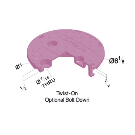Carson twist lock lid only 0708 - purple rw