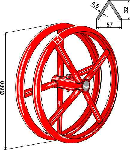 Roof ring roller fitting for Vogel u. Noot G0300300