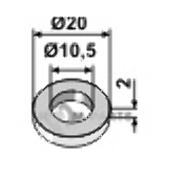 RDM Parts Washer Ø20x2xØ10,5 fitting for Lemken 3016134