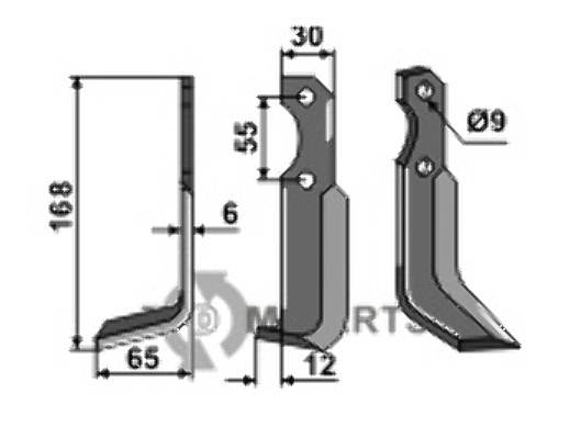 Blade, left model fitting for Bertolini 17003