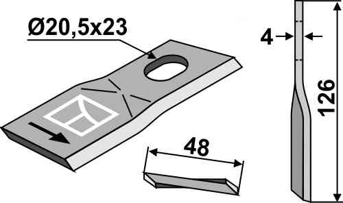 Cyclomesje passend voor Kuhn 56110900 Cyclomesje passend voor Kuhn 56110900