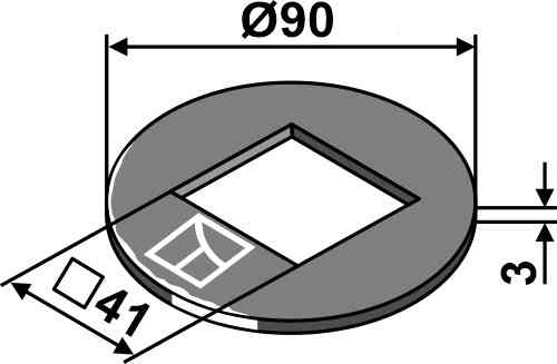 Opvulring Ø90x3x41 passend voor Güttler 13550000