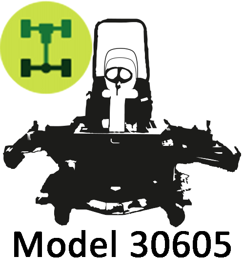 Toro rotary mower Groundsmaster 4000D - Model 30605 rear axle parts