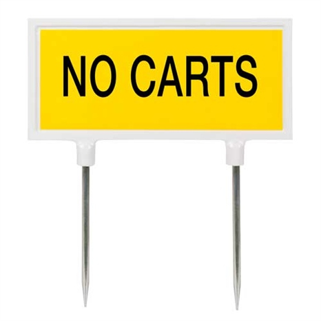 Sign - yellow no carts