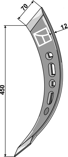 Skær for dobbelt fjedretand Skær for dobbelt fjedretand