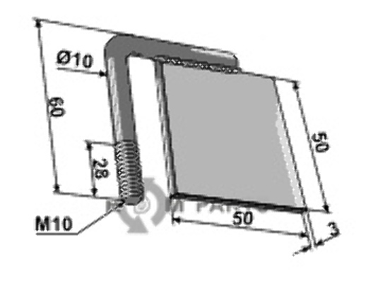 RDM Parts Air paddle fitting for Amazone 12042000