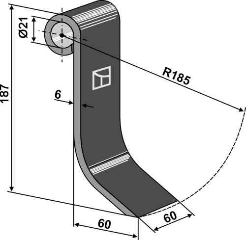 Flail fitting for Kleine 14-802-31-00-01