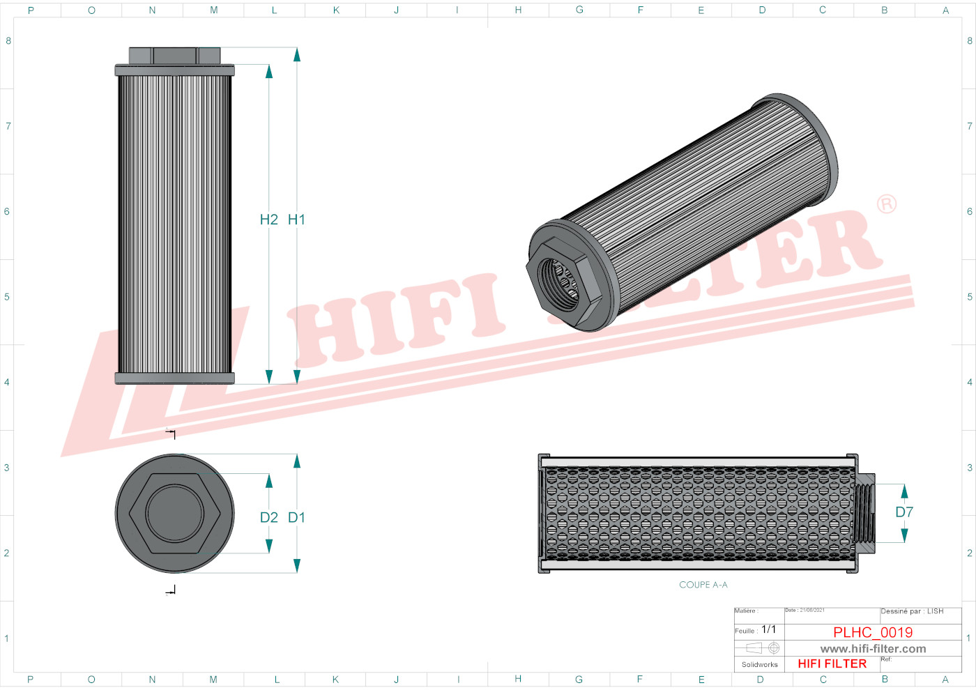 Hydraulic filter passend voor granit 1006763767