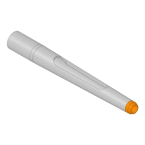 Alloy hollow side-eject tine with carbide tip - .750mt x 6.500l x .525od