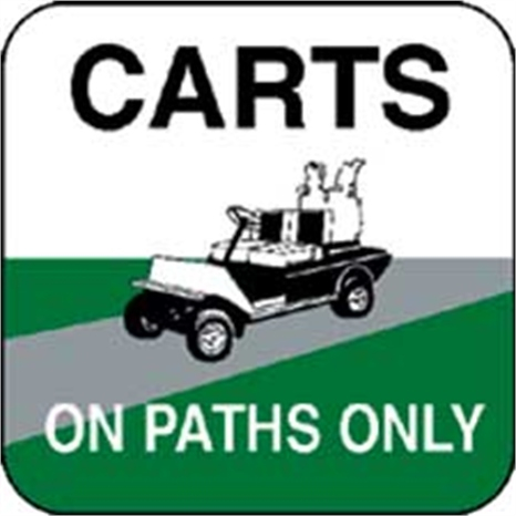 Sign - carts on paths
