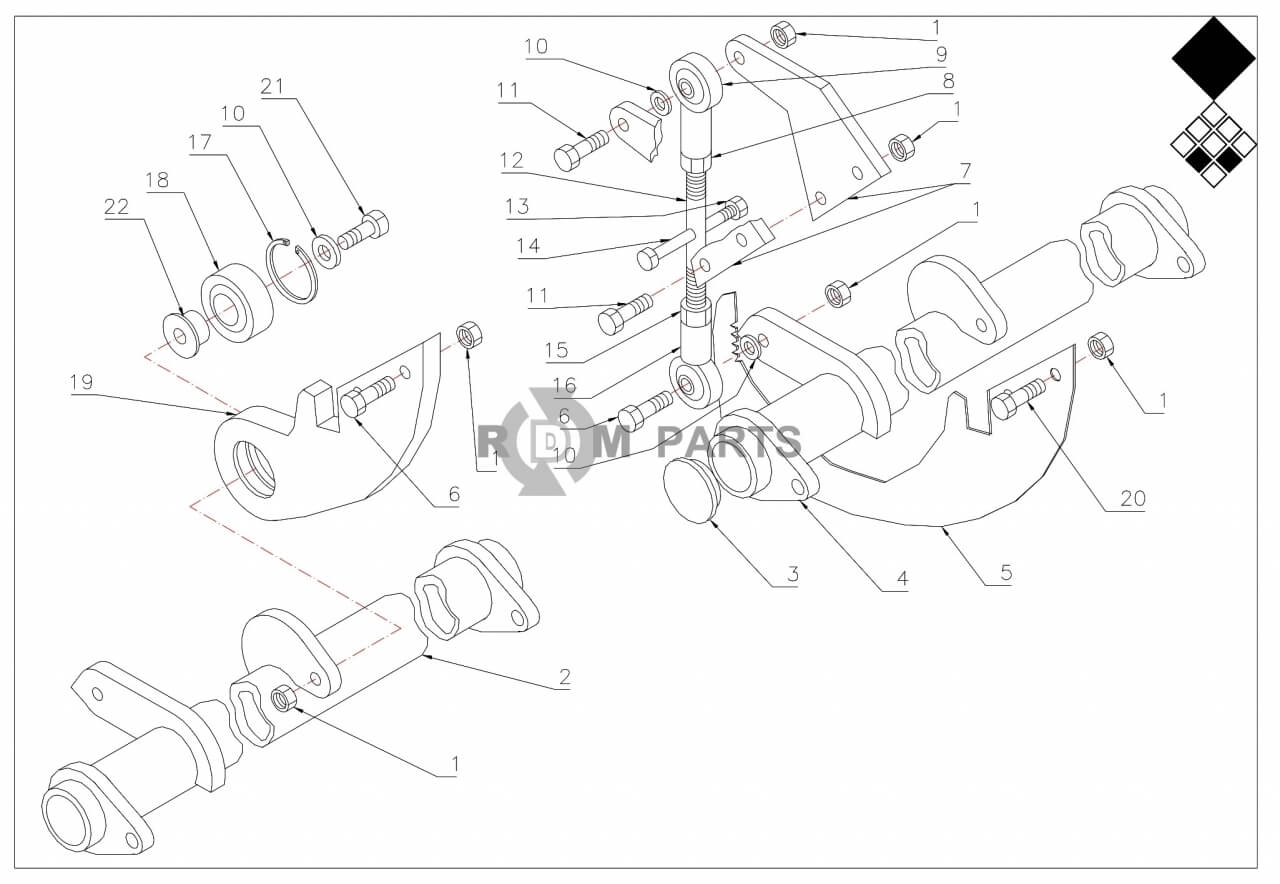 Replacement parts for VD7626 Centale arm