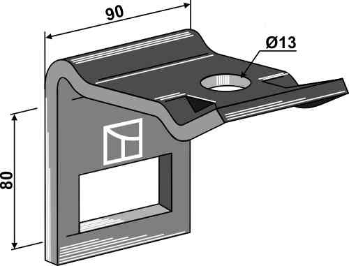 Houder voor tand 65x10