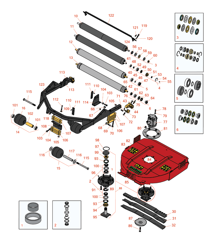 Cutting deck parts to fit your Toro 3500-D,3505-G&3505-DModel 30822,30827 & 30834