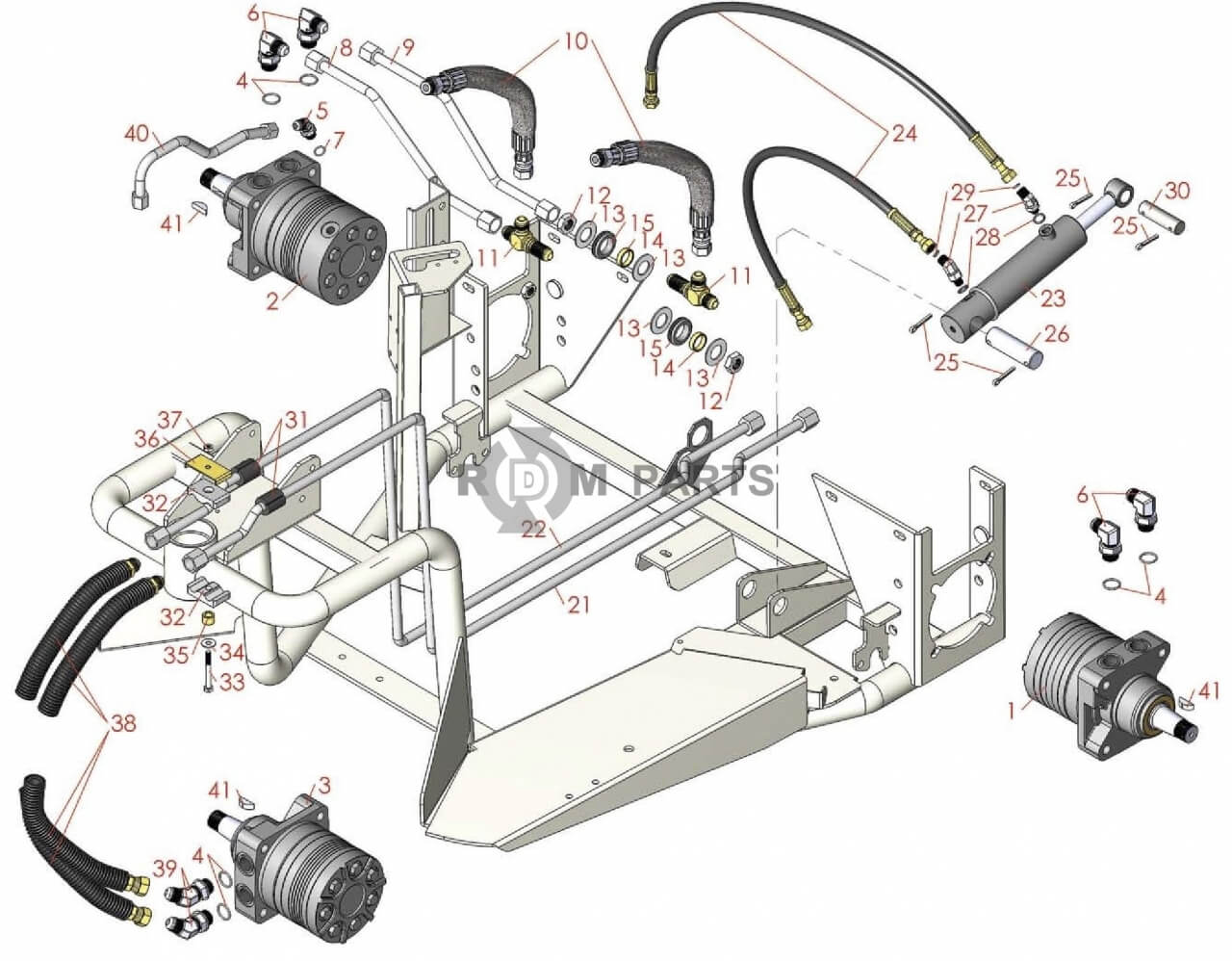 Replacement parts for Toro Sand Pro 3020 Hydraulic Systeem