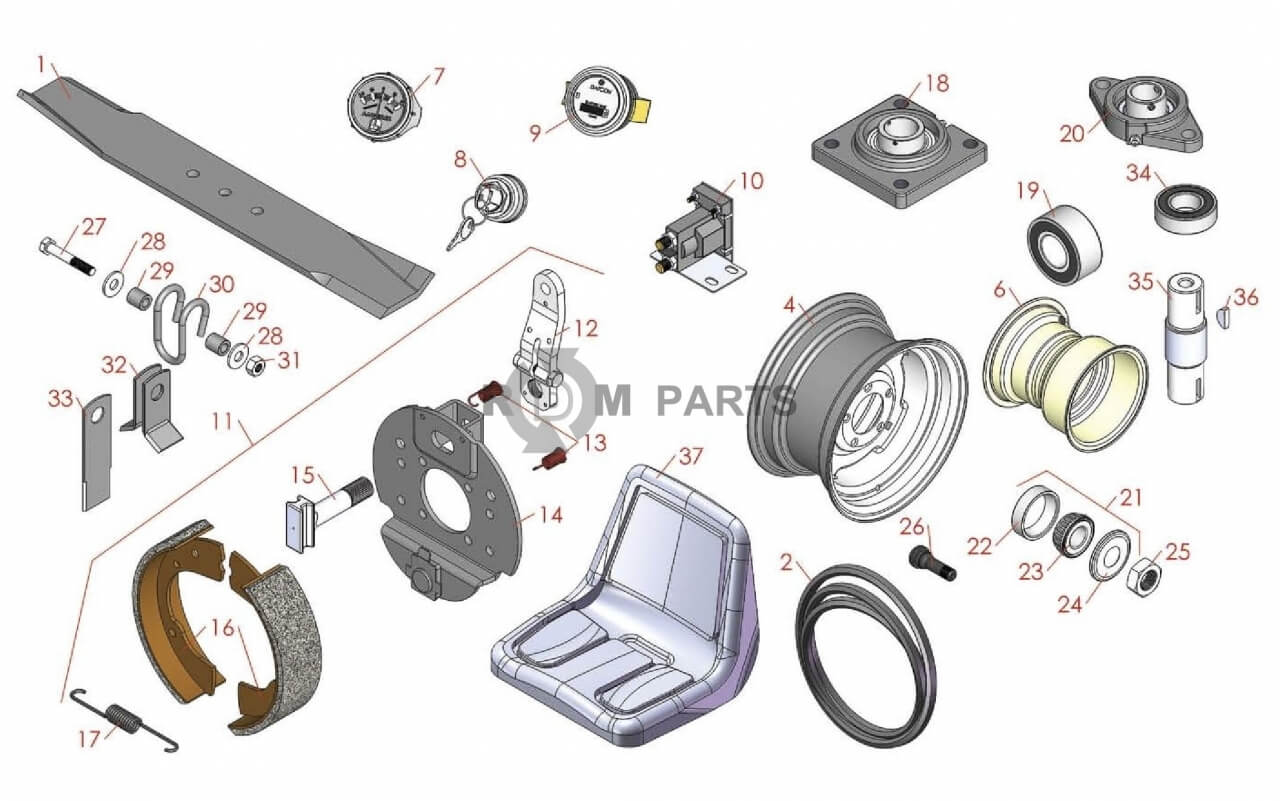 Replacement parts for Jacobsen Turfcat 50 & 60 Parts