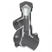 Hot Tap-zadels, PVC grijs FKM met RVS
