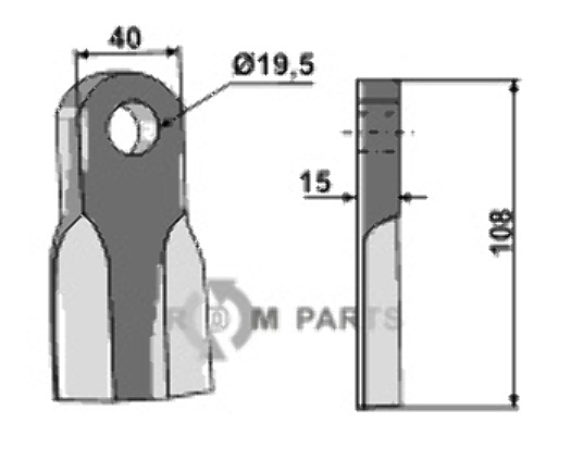 RDM Parts Gerades Messer