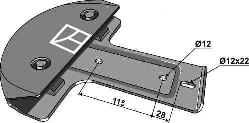 Glijschoen passend voor Kuhn 56190600 Glijschoen passend voor Kuhn 56190600