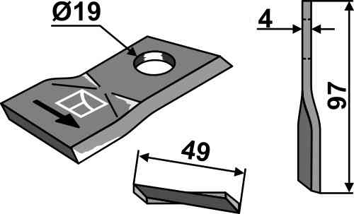 Cyclomesje passend voor Kverneland KM1380-0058 / 1380-0023