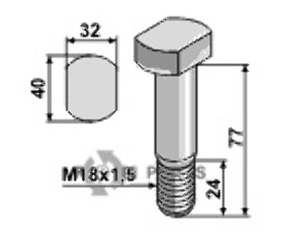 Bolt m18x1,5 - 10.9 63-hym-900