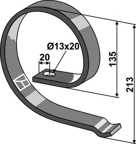Reinforcing spring fitting for Einböck 15-279
