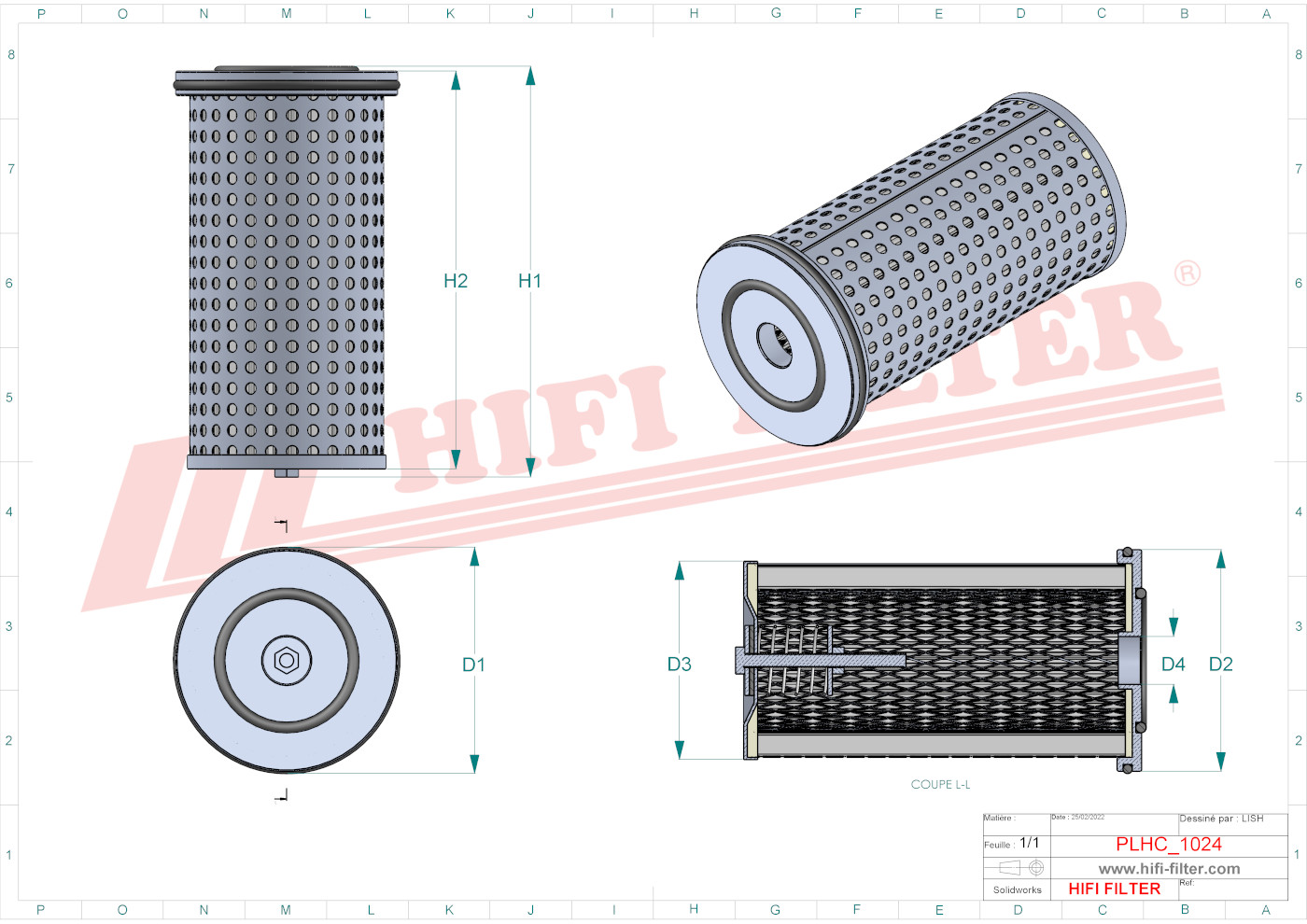 Hydraulic filter passend voor lonking 60308000076