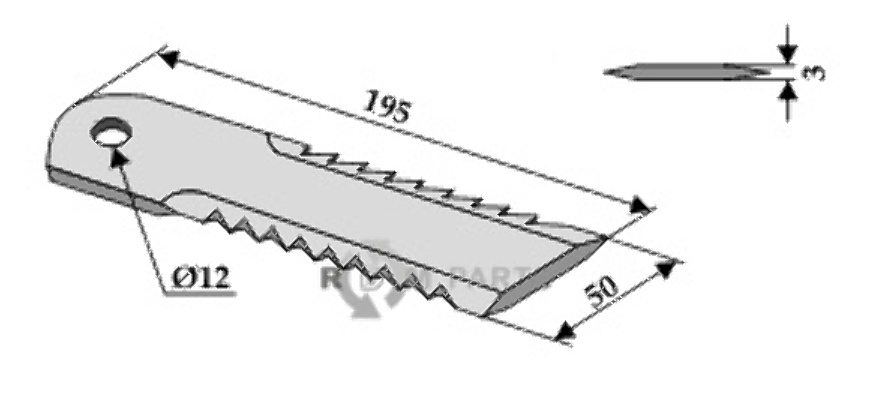 Counter-blade fitting for Claas 0007376000