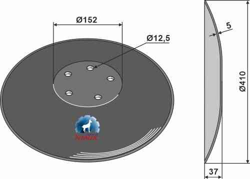 Plain disc - Ø410x5 31-0967