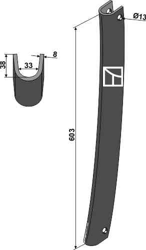 Shank protector fitting for Lemken Labrador 3498745
