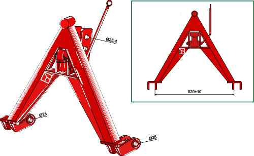 Tractor-side triangle Cat. II - Reinforced