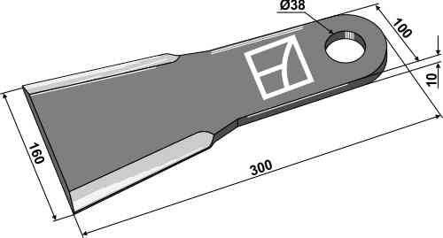 RDM Parts Messer 300mm geeignet für Spearhead 7770756