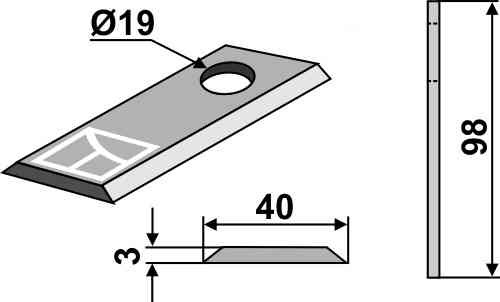 Rotorklinge geeignet für Morra 98D