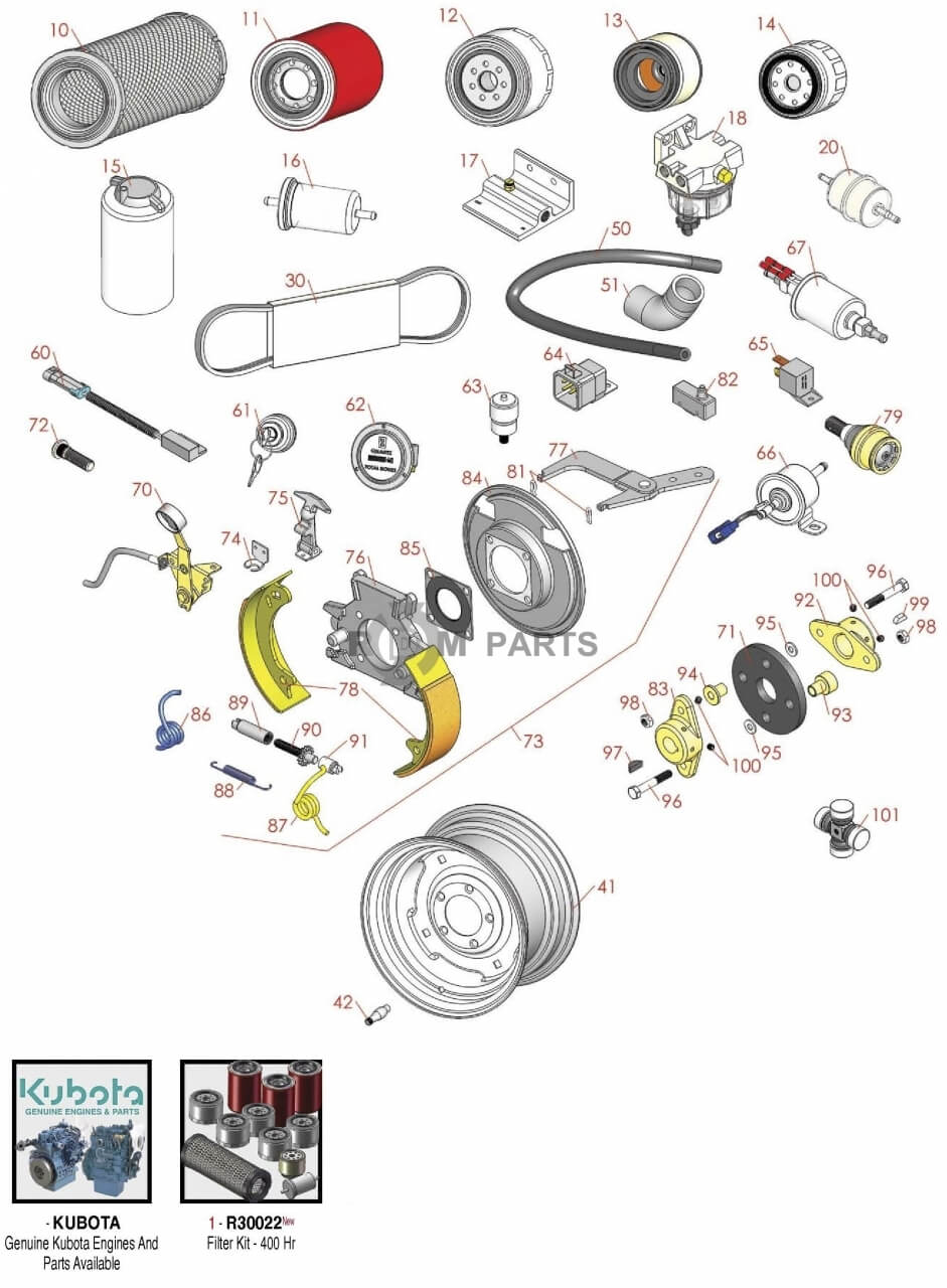 Replacement parts for Traction unit parts 328D