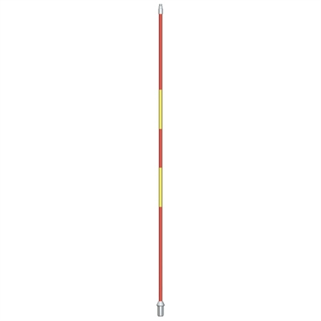 Flagsticks with 2 center stripes 1/2" x 7' - set/9 red with yellow Flagsticks with 2 center stripes 1/2" x 7' - set/9 red with yellow