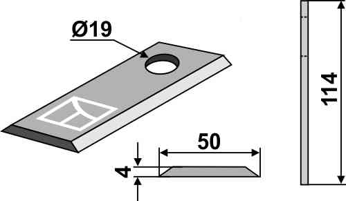 Rotary mower blade fitting for JF 1380-0027