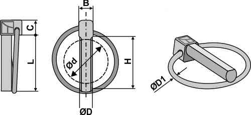 Standard swaged linch pin