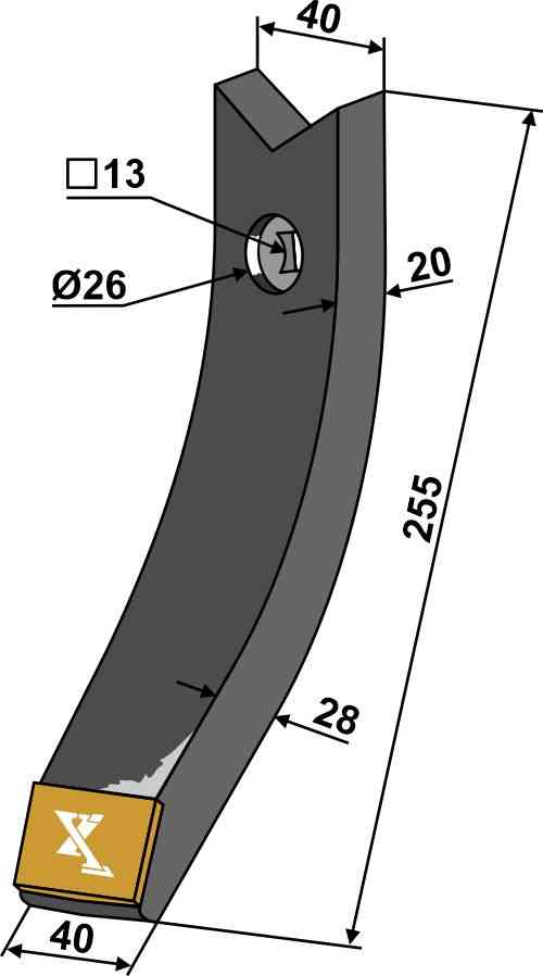 Scharspitze - Hartmetall geeignet für Farmet 4007998
