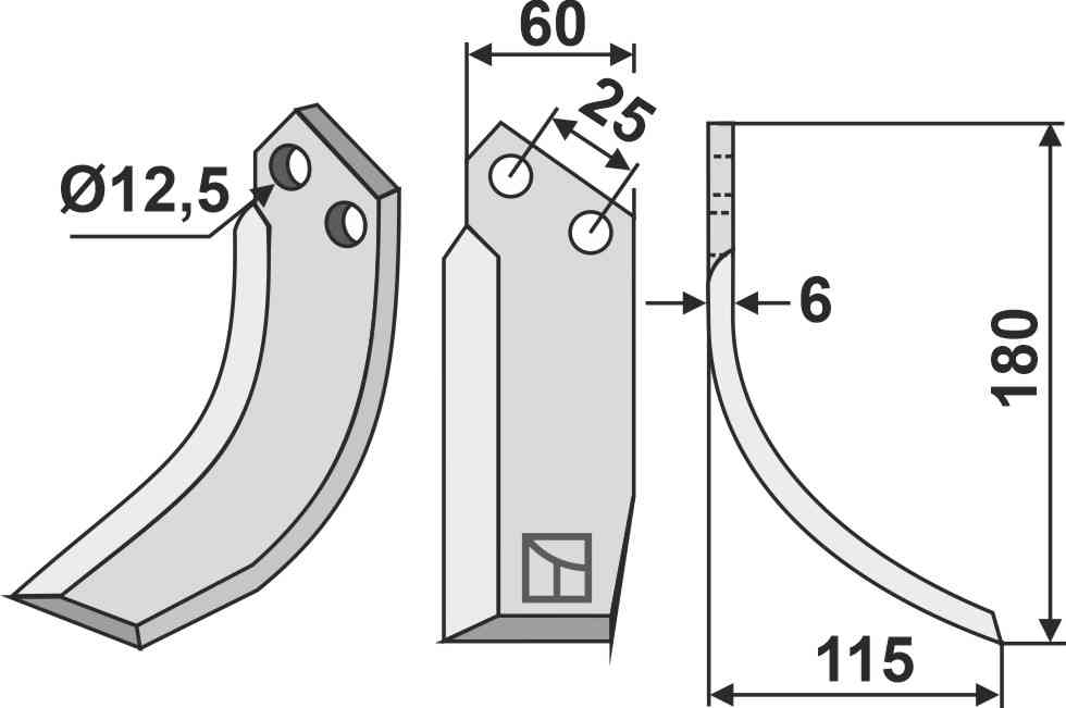 Blade, right model fitting for Ferrari MC 60/68