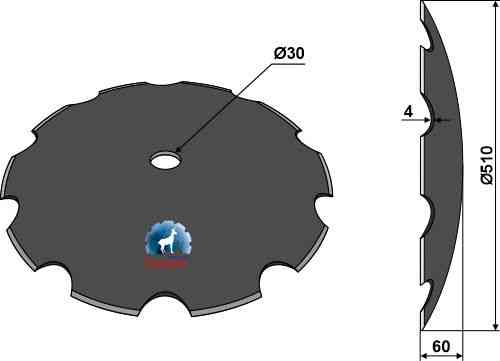 Gezahnte scheibe Ø510x4 31-0678