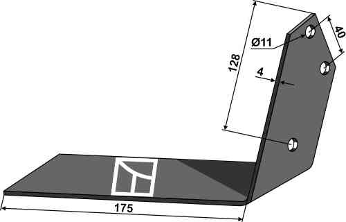 Angled wing share lelievre - left