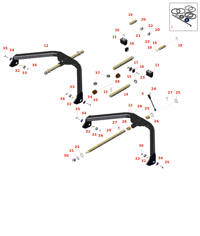 Toro Groundsmaster 4700-D Lift Arms No. 6 & 7