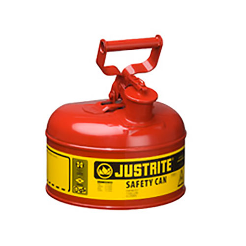 Type 1 steel safety can - 1 gal (4l) s/s flame arrester - self-close lid