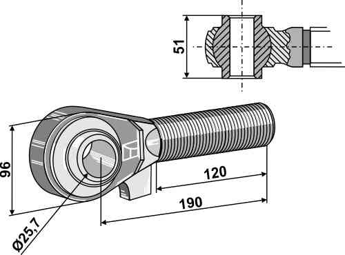 Tie-rod M42x3 - 120