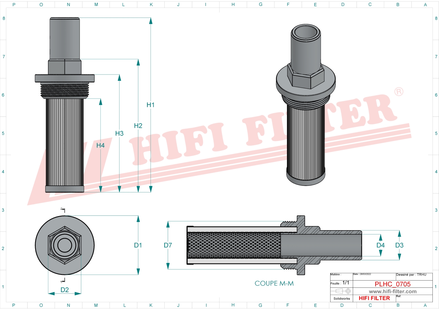 Hydraulic filter passend voor yanmar 172480-73700