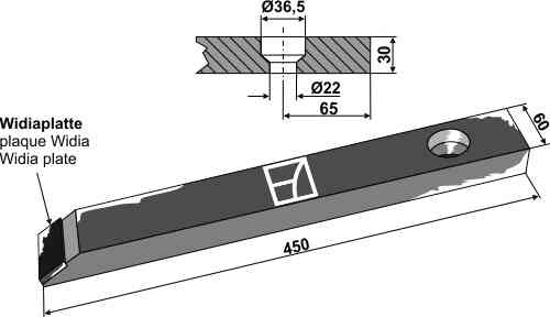 Point - Hard metal fitting for Agrisem BEC7330